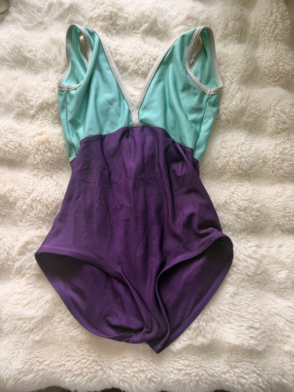 Yumiko Mint and Purple Two-Tone Women's Bodysuit